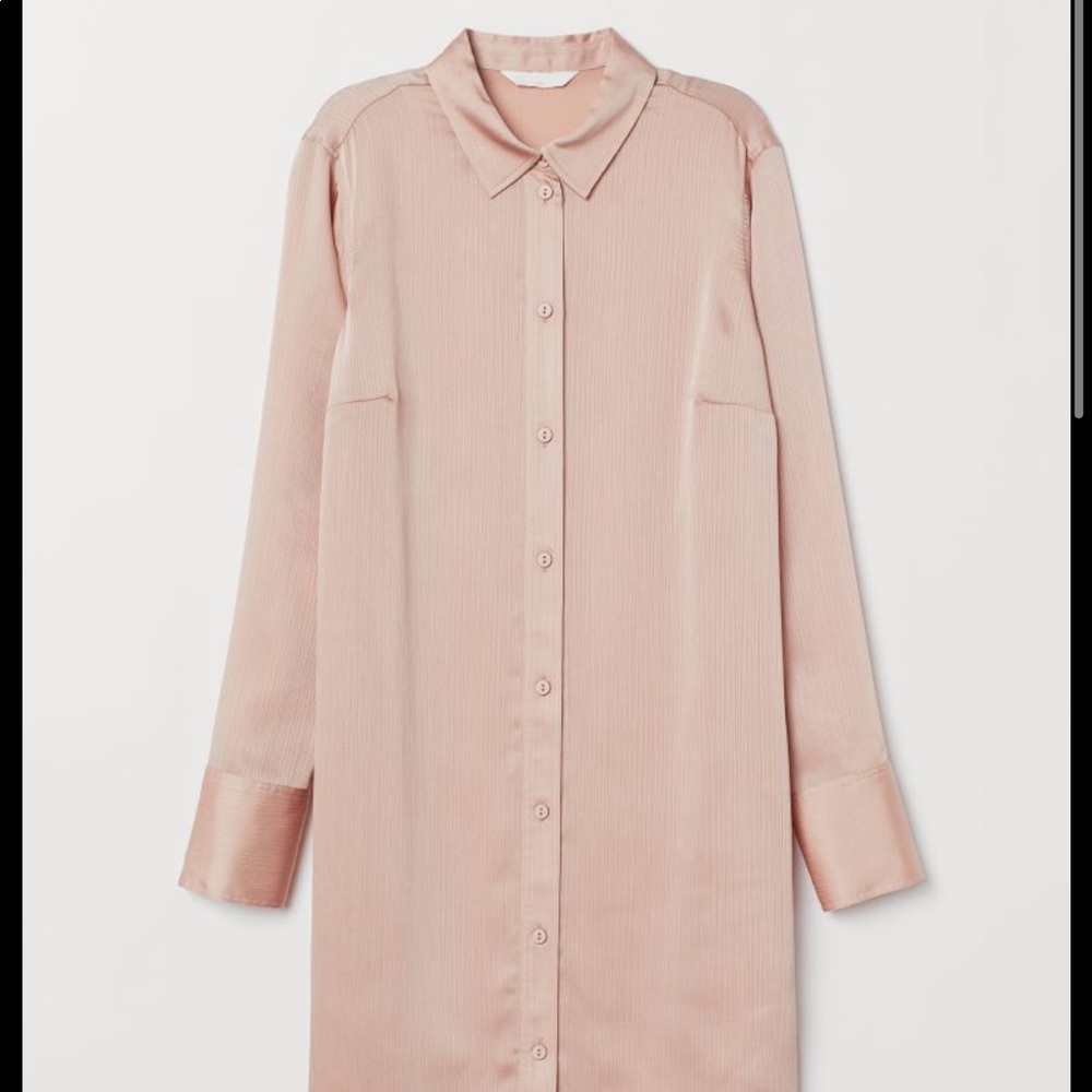 H&M mama maternity powder pink long shirt size S